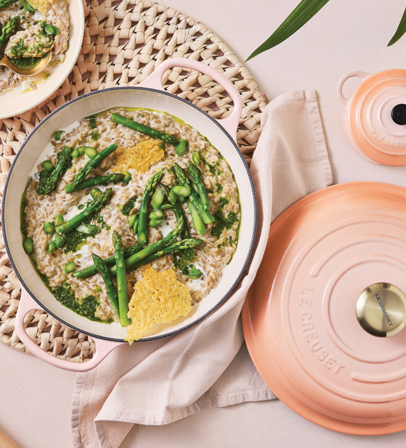 Sunflower Seed Risotto with Pesto